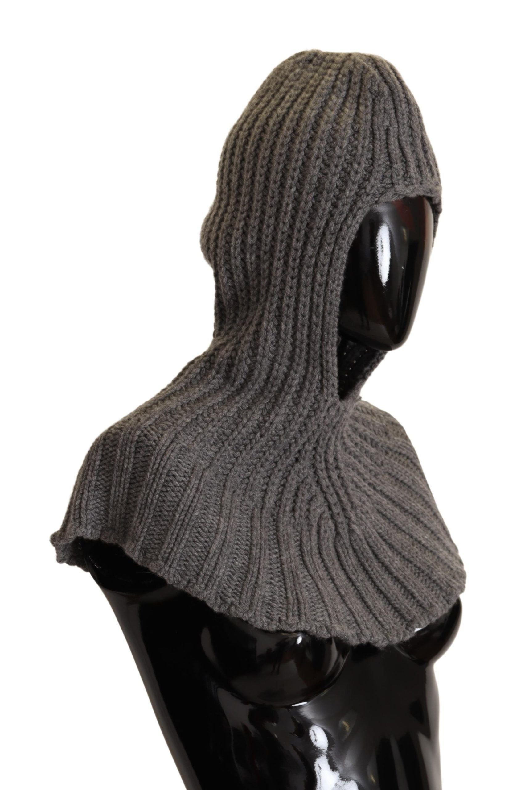 Dolce & Gabbana Sciarpa/Stola in maglia 100% cashmere grigia Taglia unica