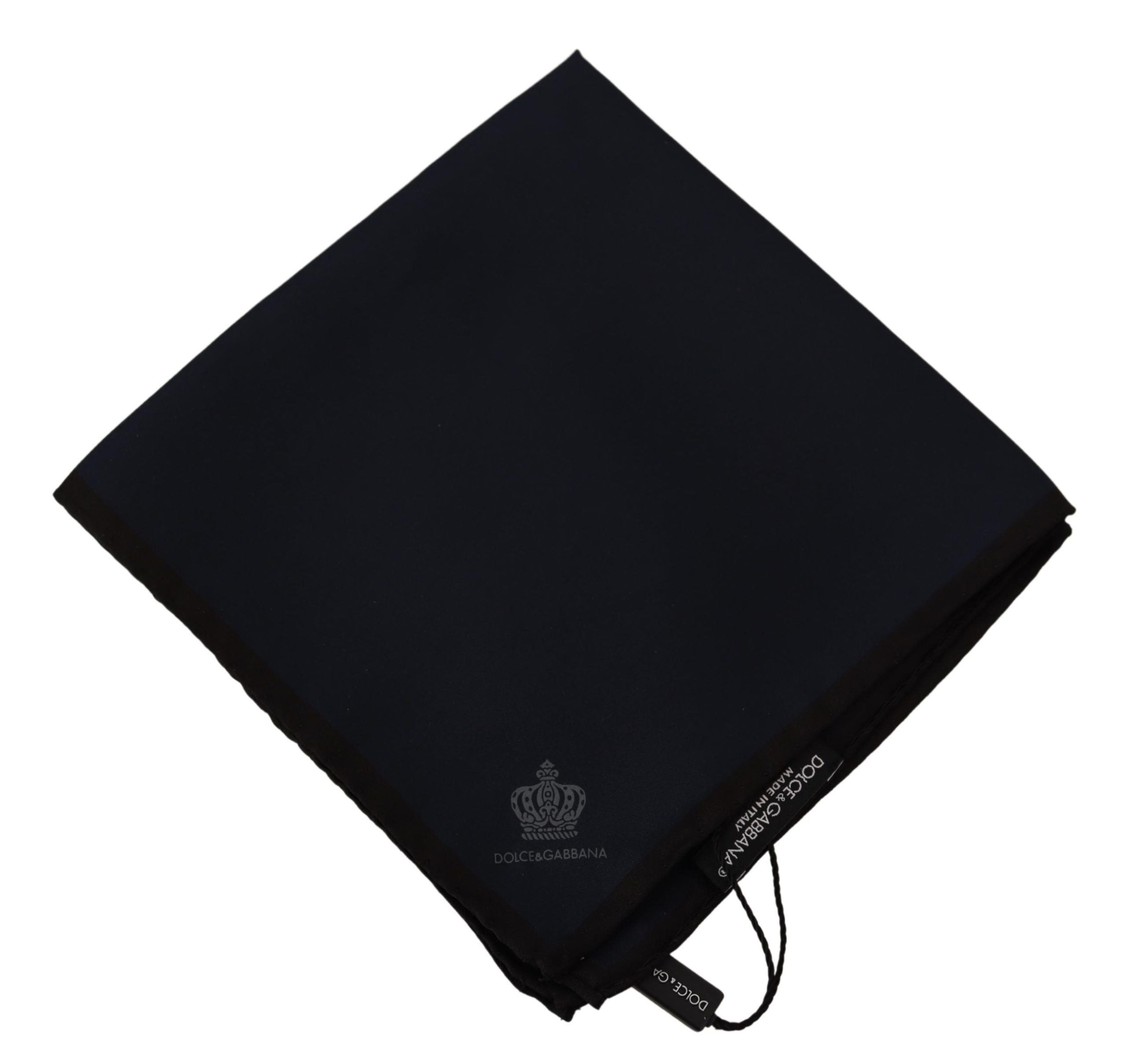 Foulard Quadrato Nero Dolce & Gabbana 100% Seta