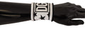 Dolce & Gabbana Polsino #DGMILLENNIALS in lana bianco nero con logo