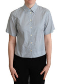 Camicia Dolce & Gabbana in cotone a pois bianchi e blu