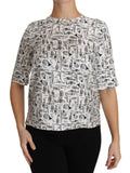 Camicetta Dolce & Gabbana bianca con stampa strumenti musicali