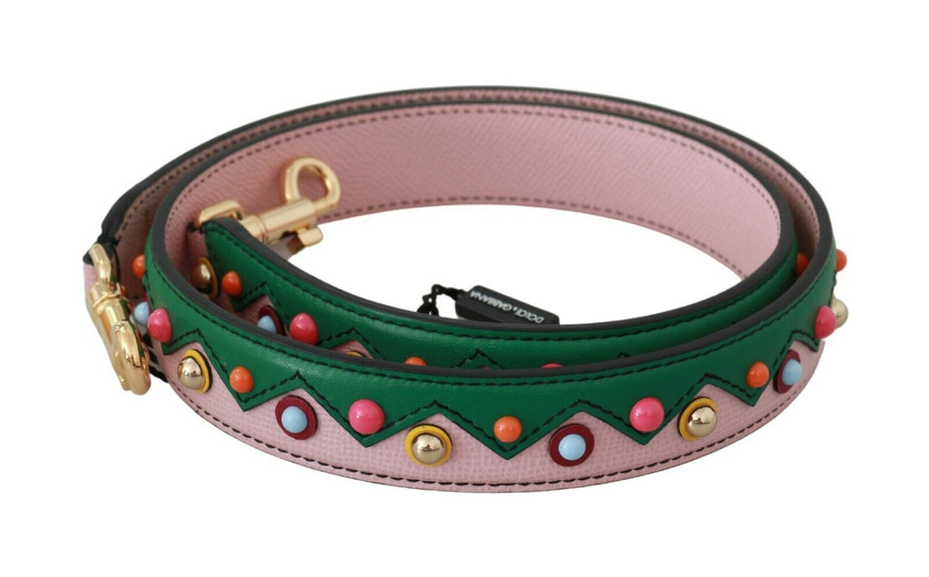 Tracolla Dolce & Gabbana in pelle rosa, accessorio per borsa