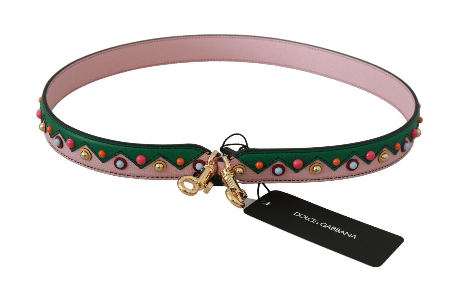 Tracolla Dolce & Gabbana in pelle rosa, accessorio per borsa