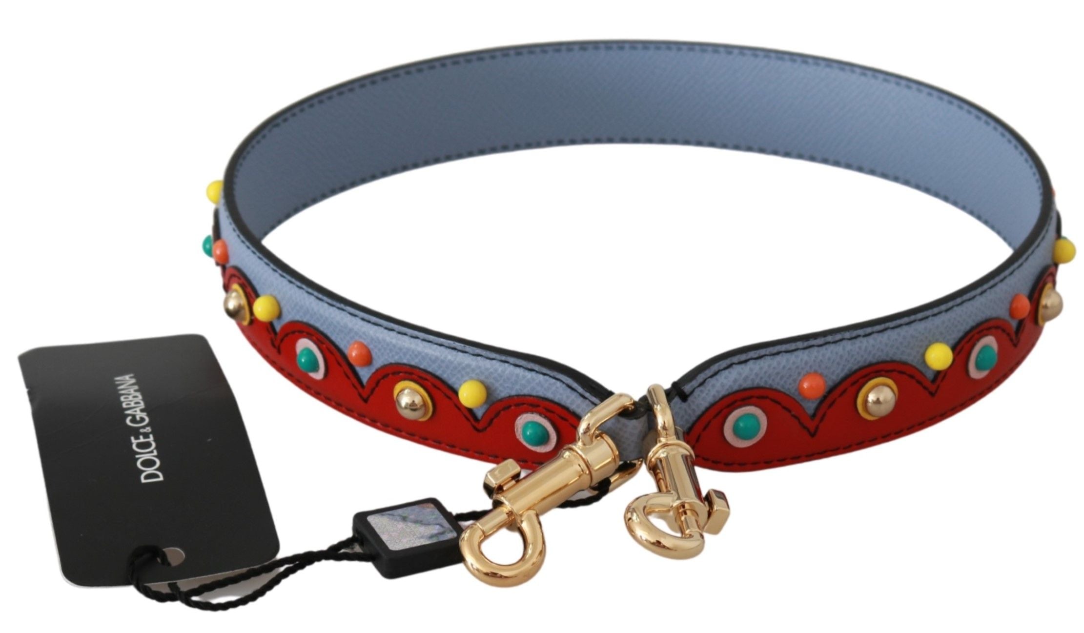 Dolce & Gabbana Borsa Blu Accessorio Tracolla in Pelle