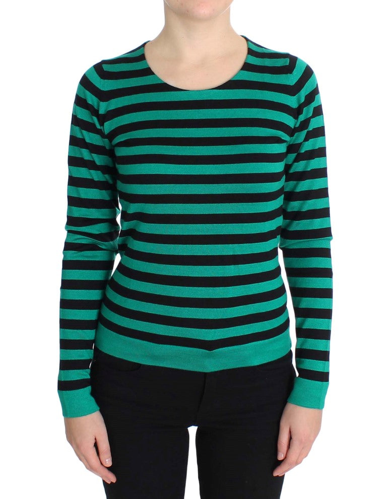 Maglione Dolce & Gabbana in Seta Cachemire Verde Nero