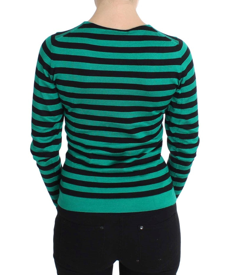 Maglione Dolce & Gabbana in Seta Cachemire Verde Nero