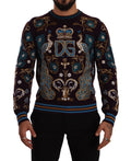 Maglione Dolce & Gabbana in Cashmere Bordeaux Ricamato con Corona DG