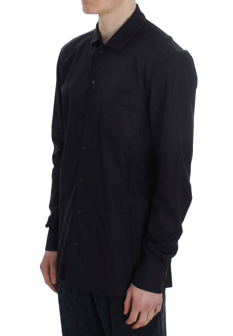 Camicia da pigiama Dolce & Gabbana in cotone a righe viola
