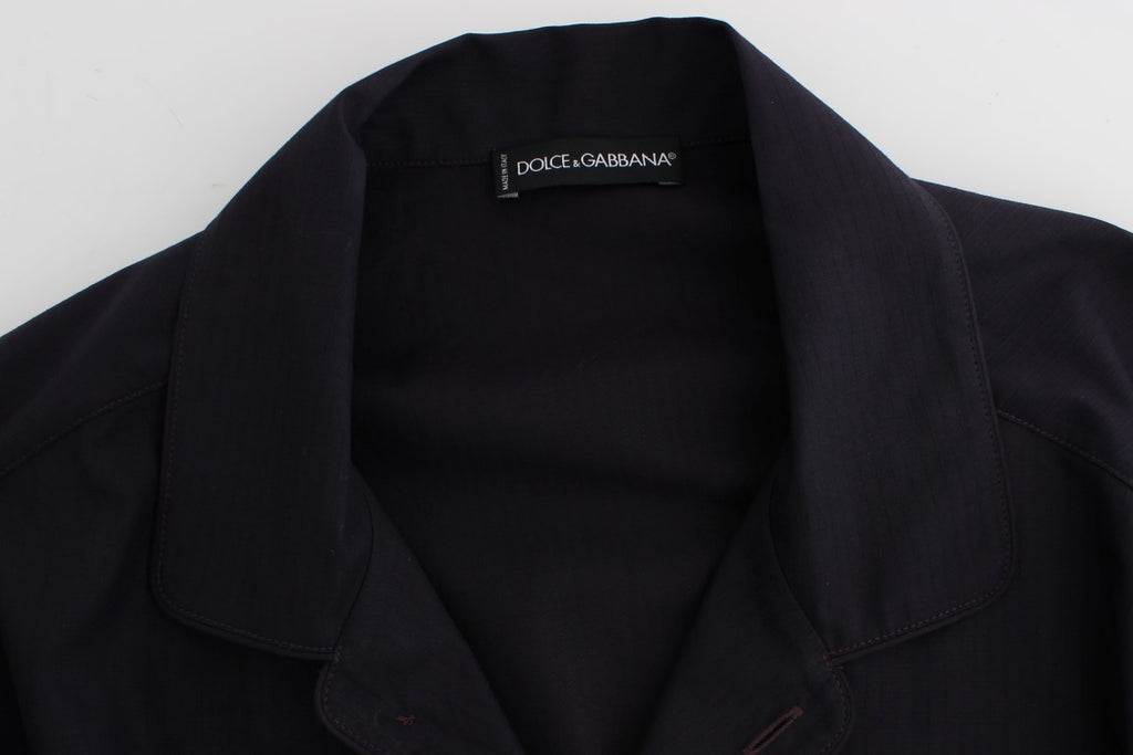 Camicia da pigiama Dolce & Gabbana in cotone a righe viola