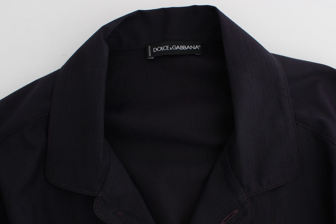 Camicia da pigiama Dolce & Gabbana in cotone a righe viola