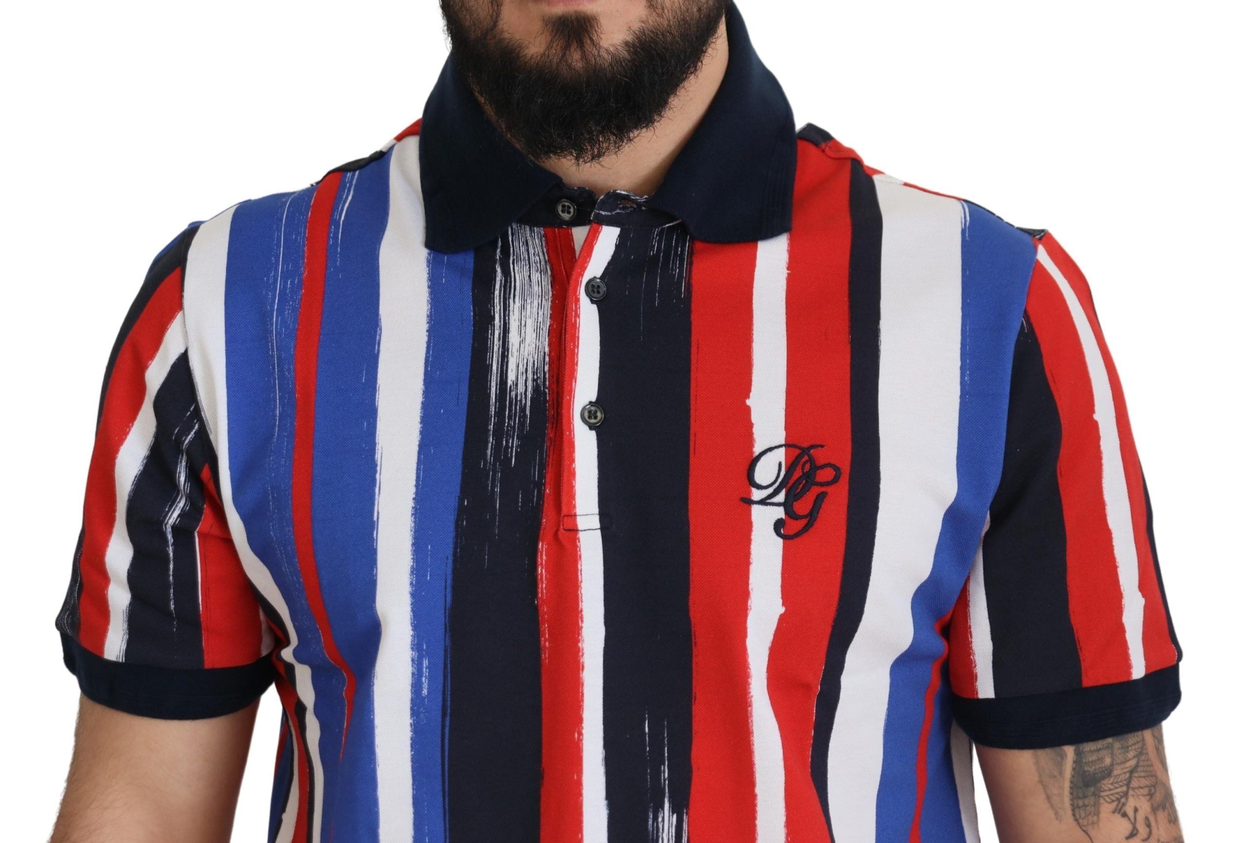Dolce & Gabbana T-shirt Polo in Cotone Multicolor