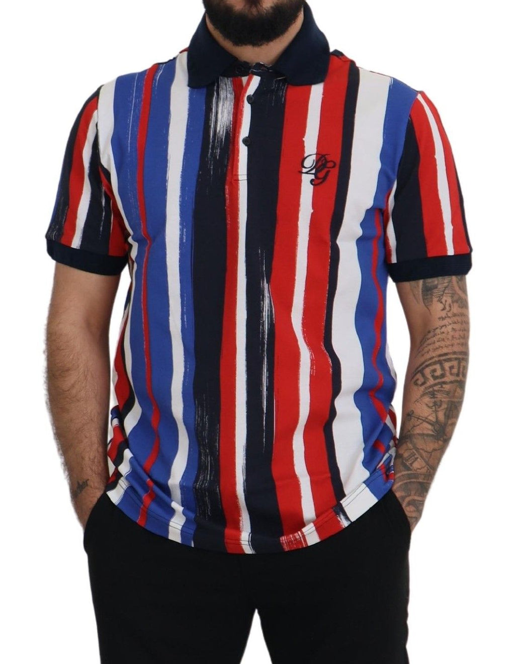 Dolce & Gabbana T-shirt Polo in Cotone Multicolor