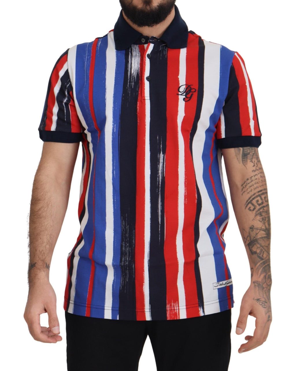 Dolce & Gabbana T-shirt Polo in Cotone Multicolor