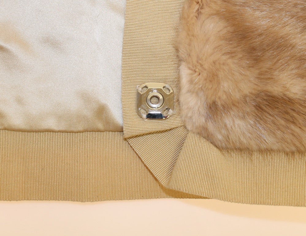 Sciarpa Foulard Dolce & Gabbana in pelliccia di visone beige