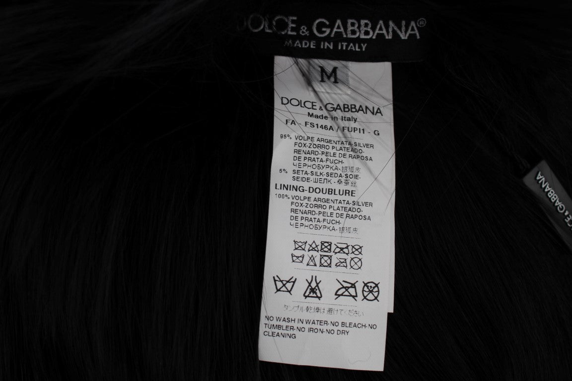 Dolce & Gabbana Scaldacollo Sciarpa in Pelliccia di Volpe Nera