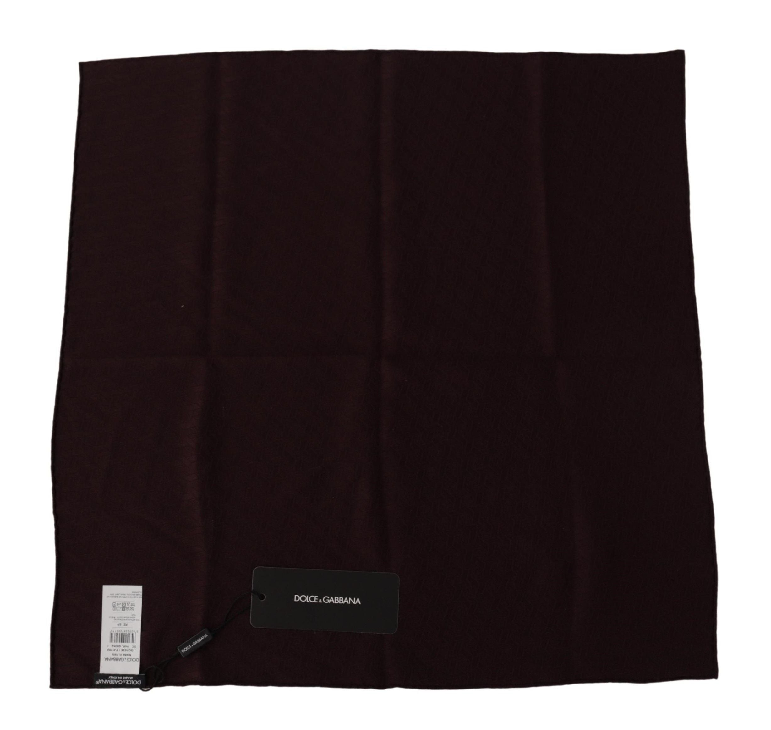 Fazzoletto/Sciarpa Dolce & Gabbana in Misto Seta Marrone con Stampa Quadrata