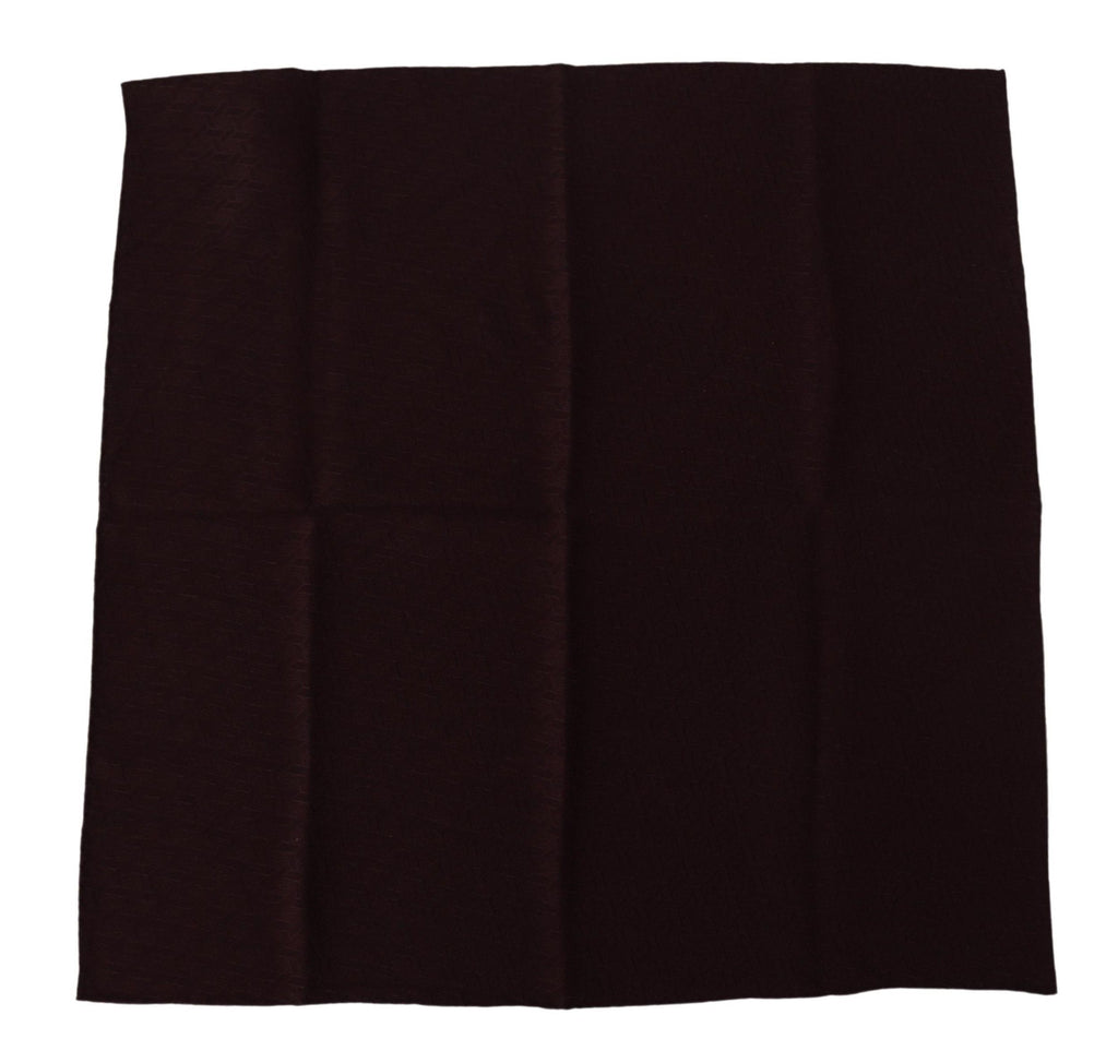 Fazzoletto/Sciarpa Dolce & Gabbana in Misto Seta Marrone con Stampa Quadrata