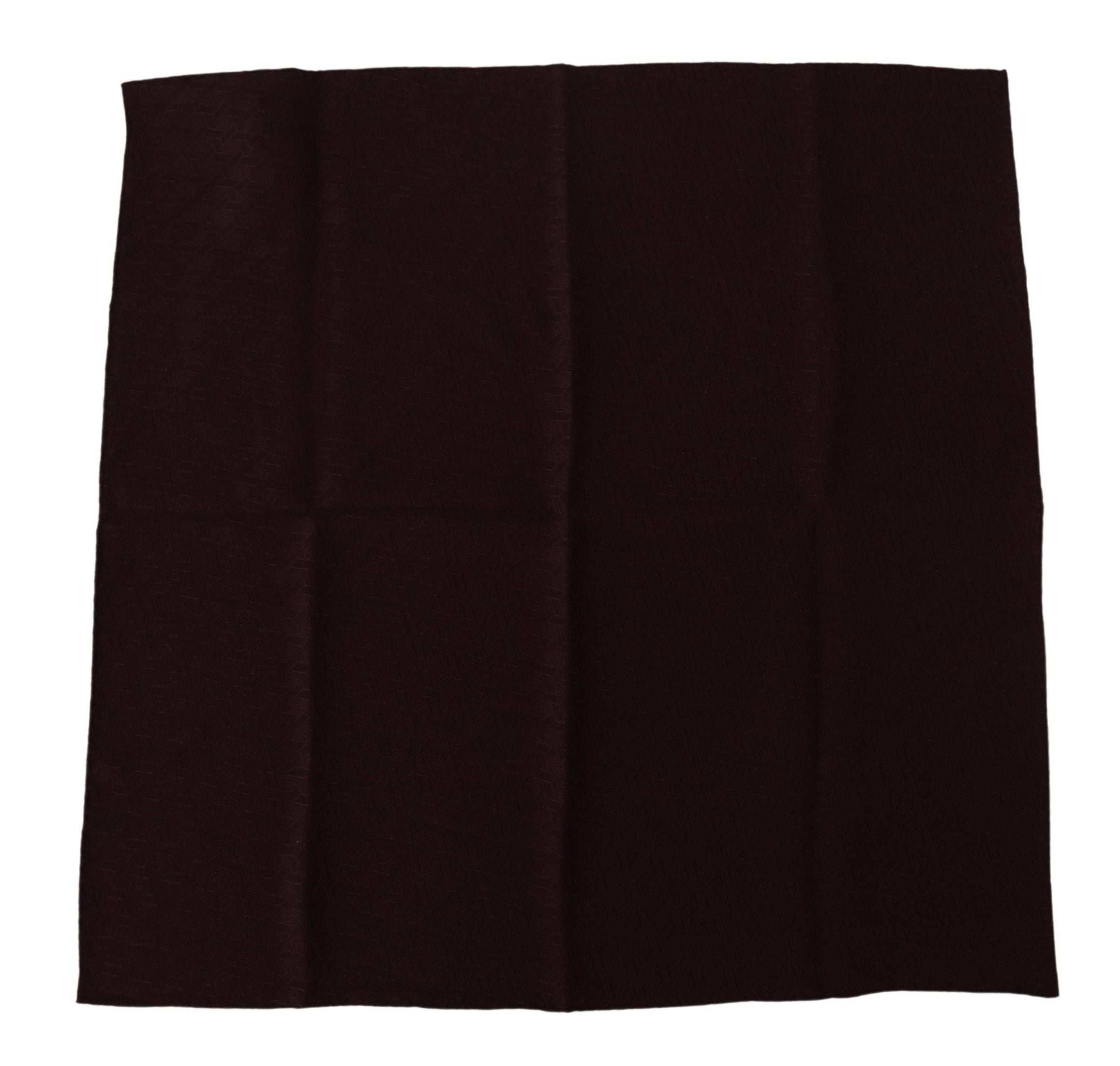 Fazzoletto/Sciarpa Dolce & Gabbana in Misto Seta Marrone con Stampa Quadrata