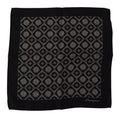 Fazzoletto/Sciarpa Quadrata Nera Dolce & Gabbana con Fantasia Geometrica