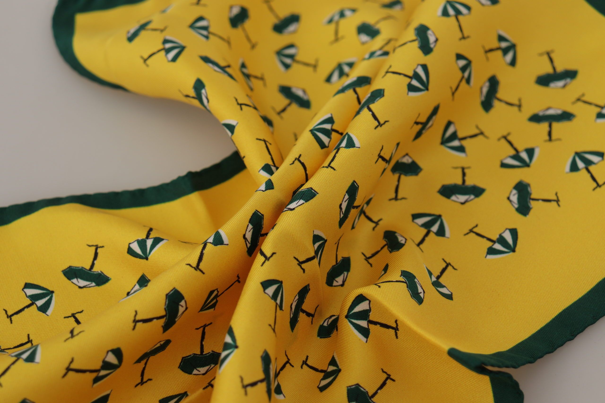 Fazzoletto Fazzoletto Da Uomo Quadrato Dolce & Gabbana Giallo Con Logo DG Stampato