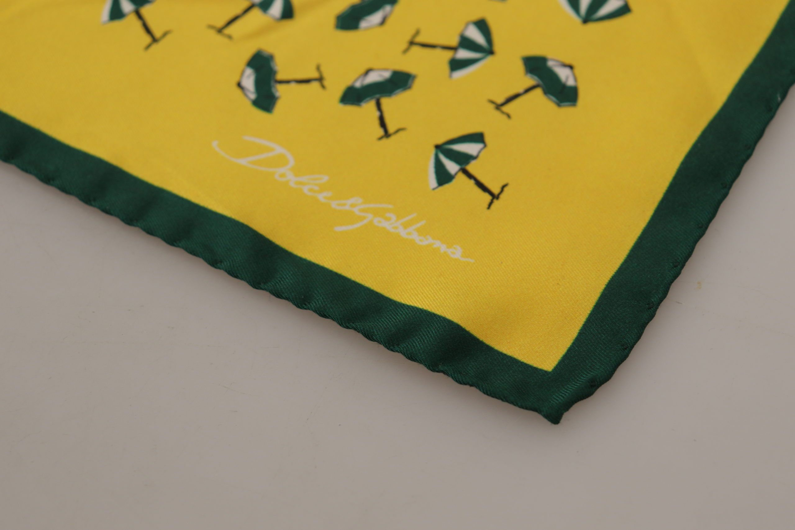 Fazzoletto Fazzoletto Da Uomo Quadrato Dolce & Gabbana Giallo Con Logo DG Stampato
