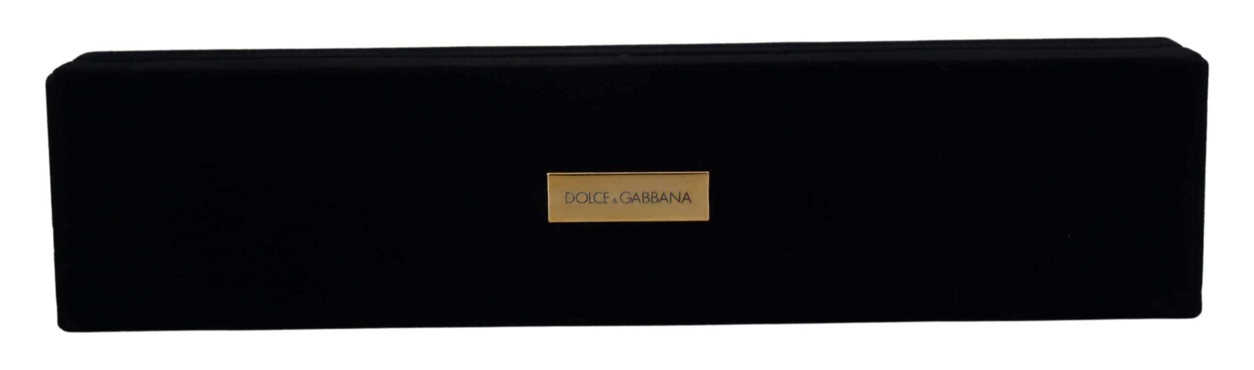 Dolce & Gabbana Cofanetto Portagioie Bracciale in Velluto Nero con Logo