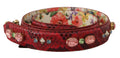 Dolce & Gabbana Tracolla Reversibile in Pelle Esotica Rossa con Cristalli