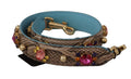 Dolce & Gabbana Tracolla Marrone in Pelle Esotica con Cristalli
