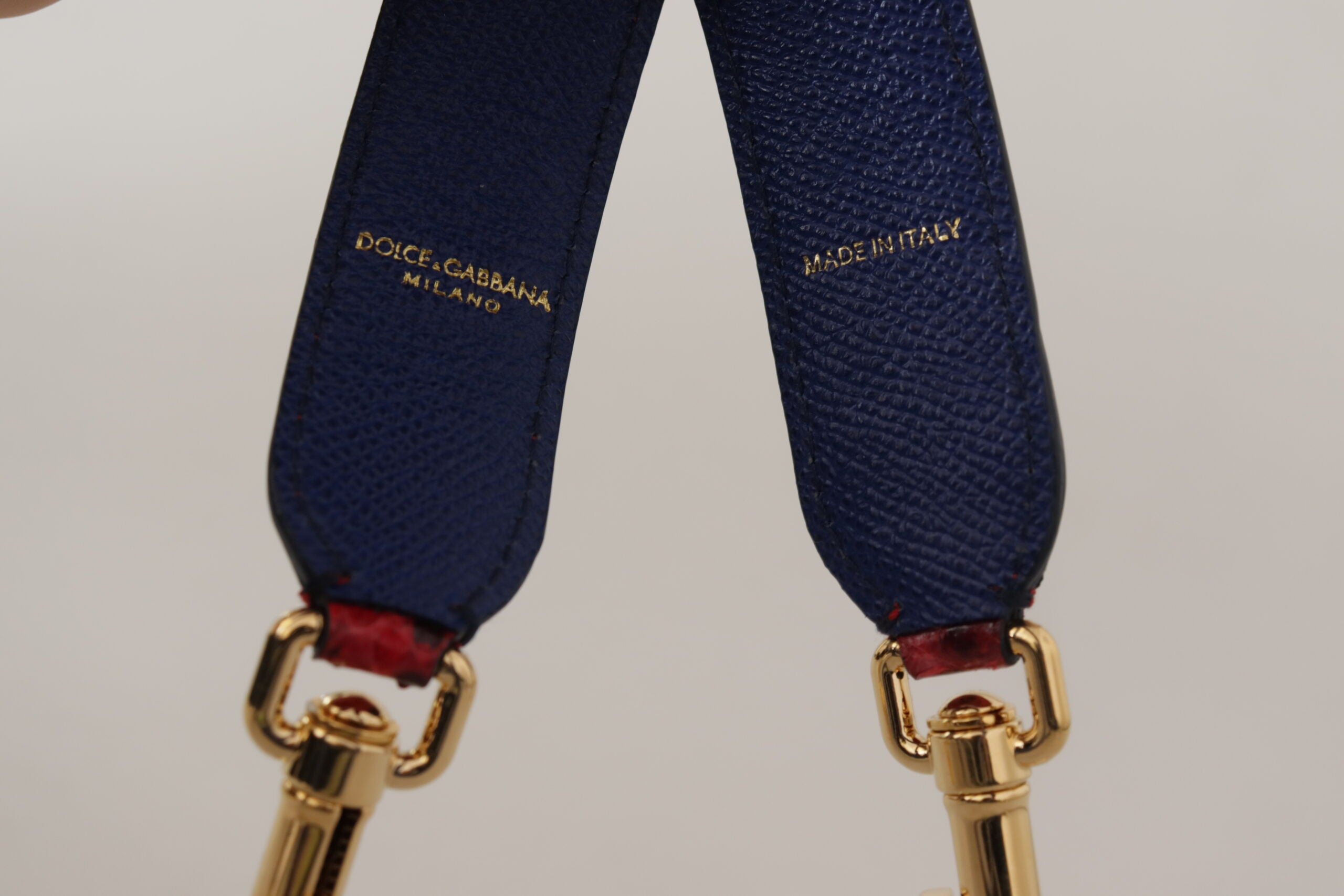 Dolce & Gabbana Tracolla Rossa in Pelle Esotica con Cristalli
