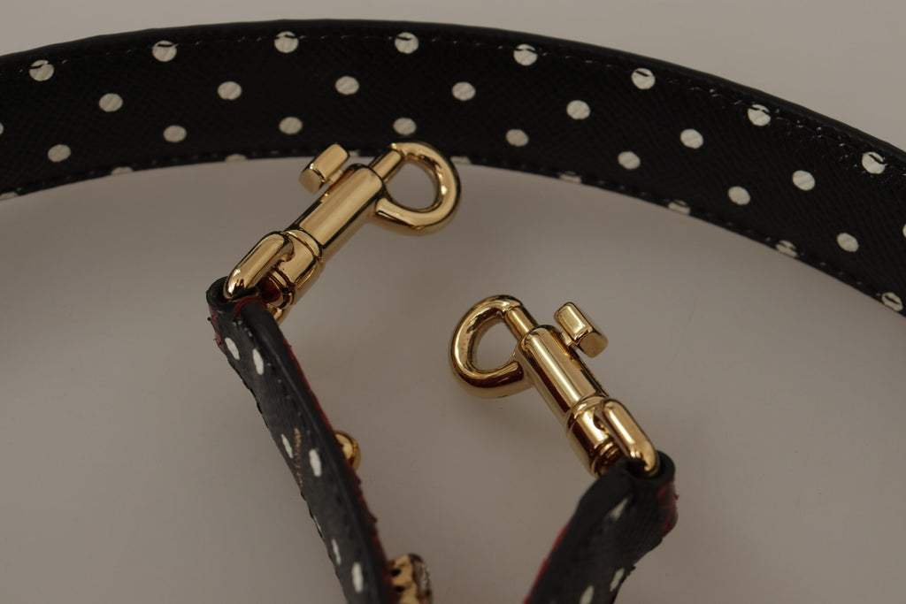 Tracolla reversibile in pitone rosso con cristalli Dolce & Gabbana