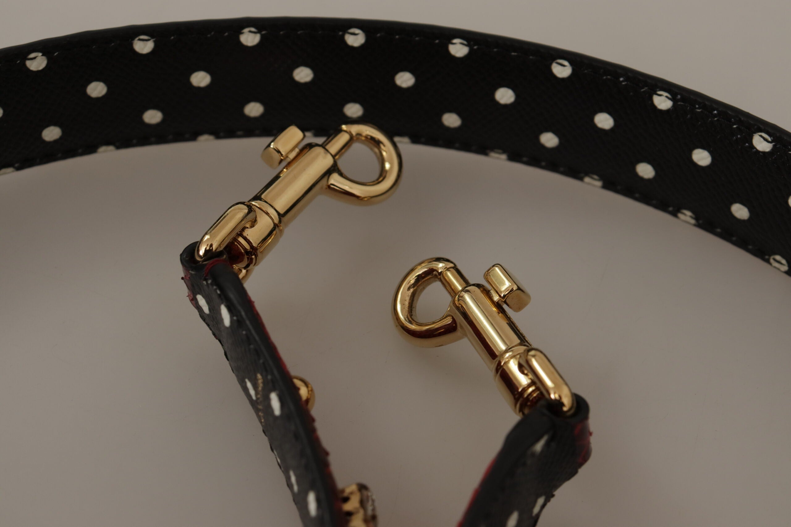 Tracolla reversibile in pitone rosso con cristalli Dolce & Gabbana