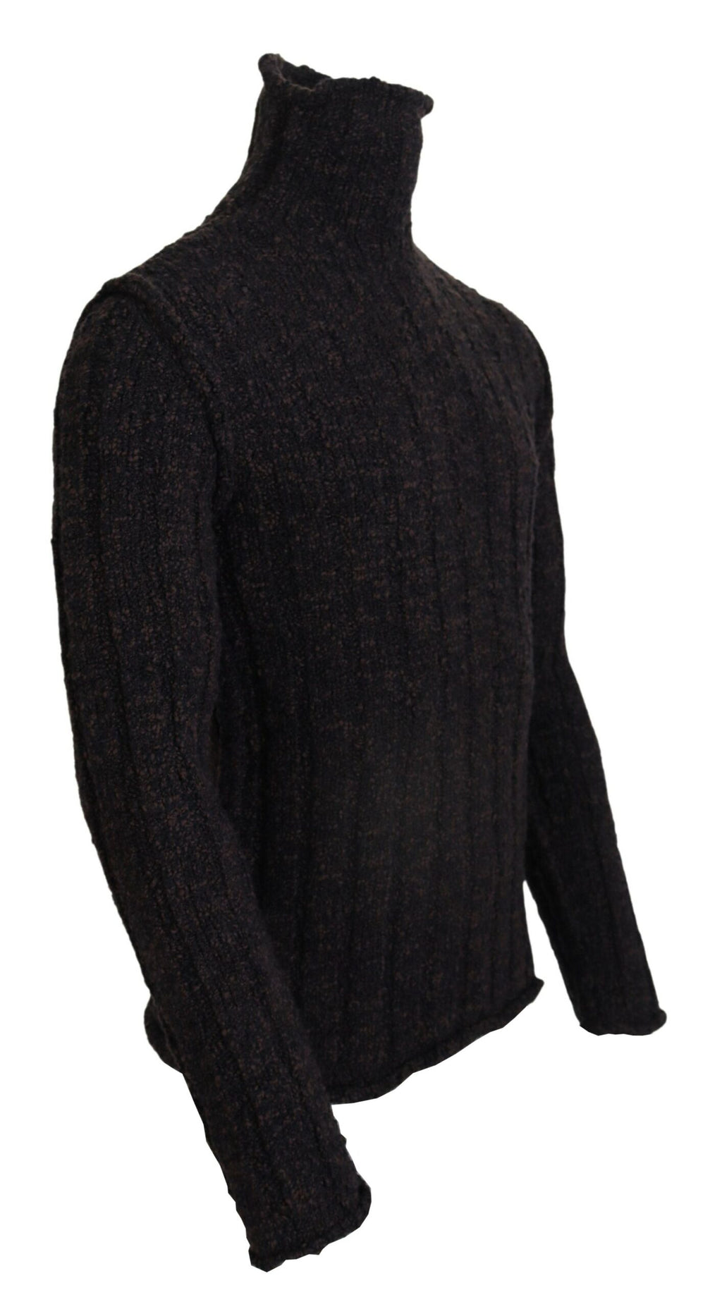 Maglione dolcevita in maglia di lana marrone Dolce & Gabbana