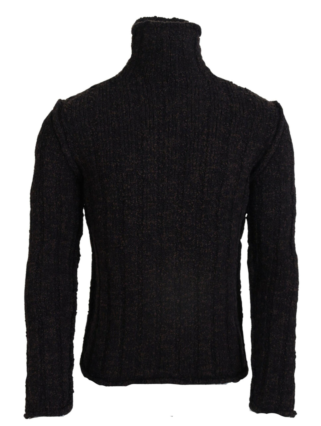Maglione dolcevita in maglia di lana marrone Dolce & Gabbana