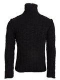 Maglione dolcevita in maglia di lana marrone Dolce & Gabbana