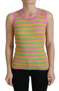 Gilet Smanicato Pullover Dolce & Gabbana in Seta Multicolor