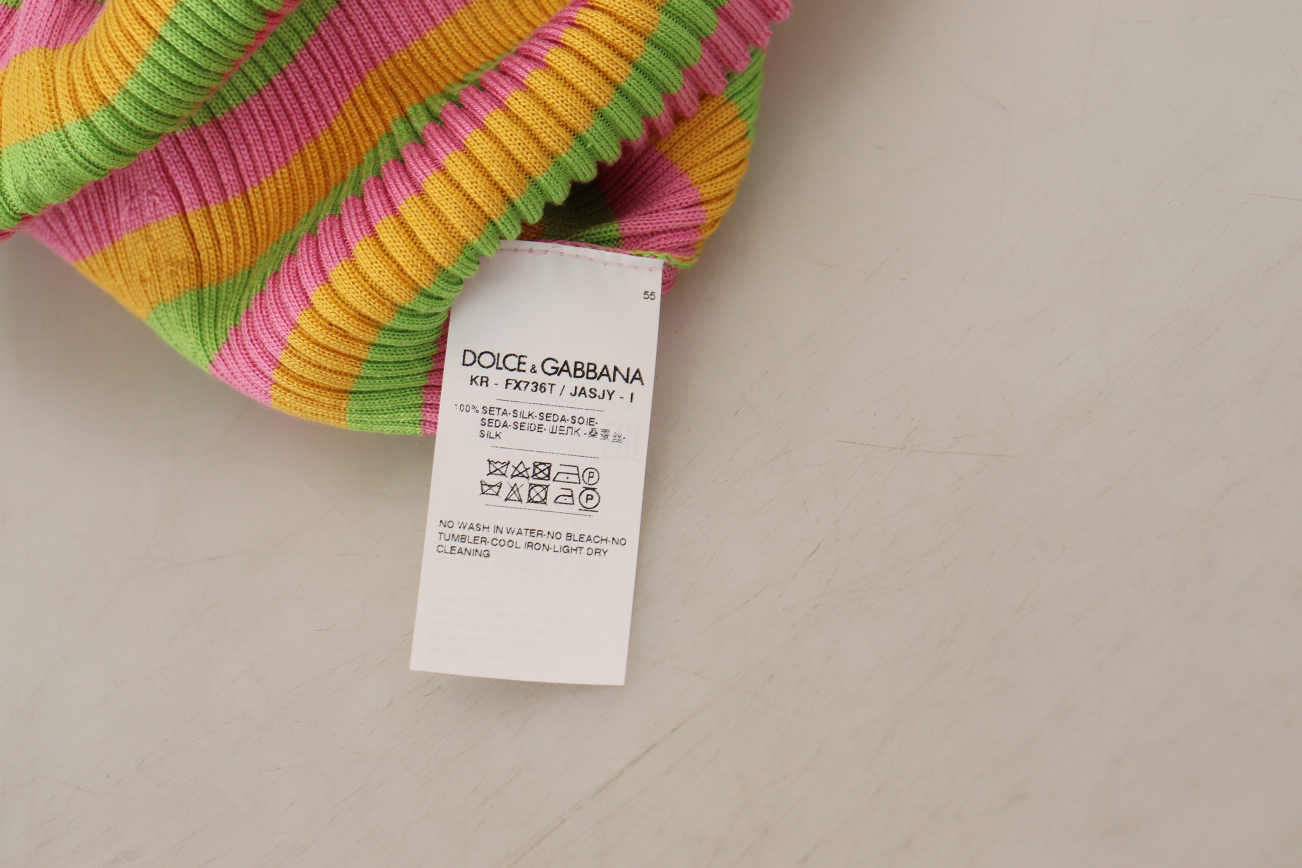 Gilet Smanicato Pullover Dolce & Gabbana in Seta Multicolor