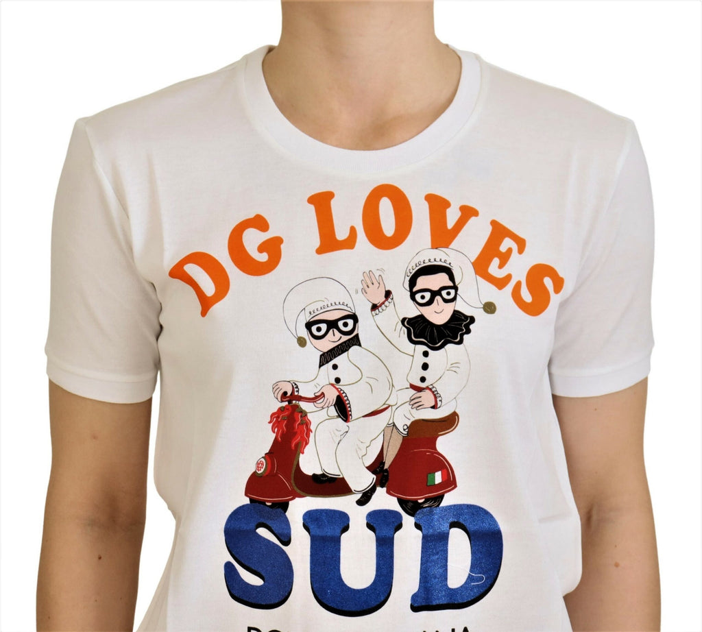 T-shirt Dolce & Gabbana in cotone bianco DG Loves SUD