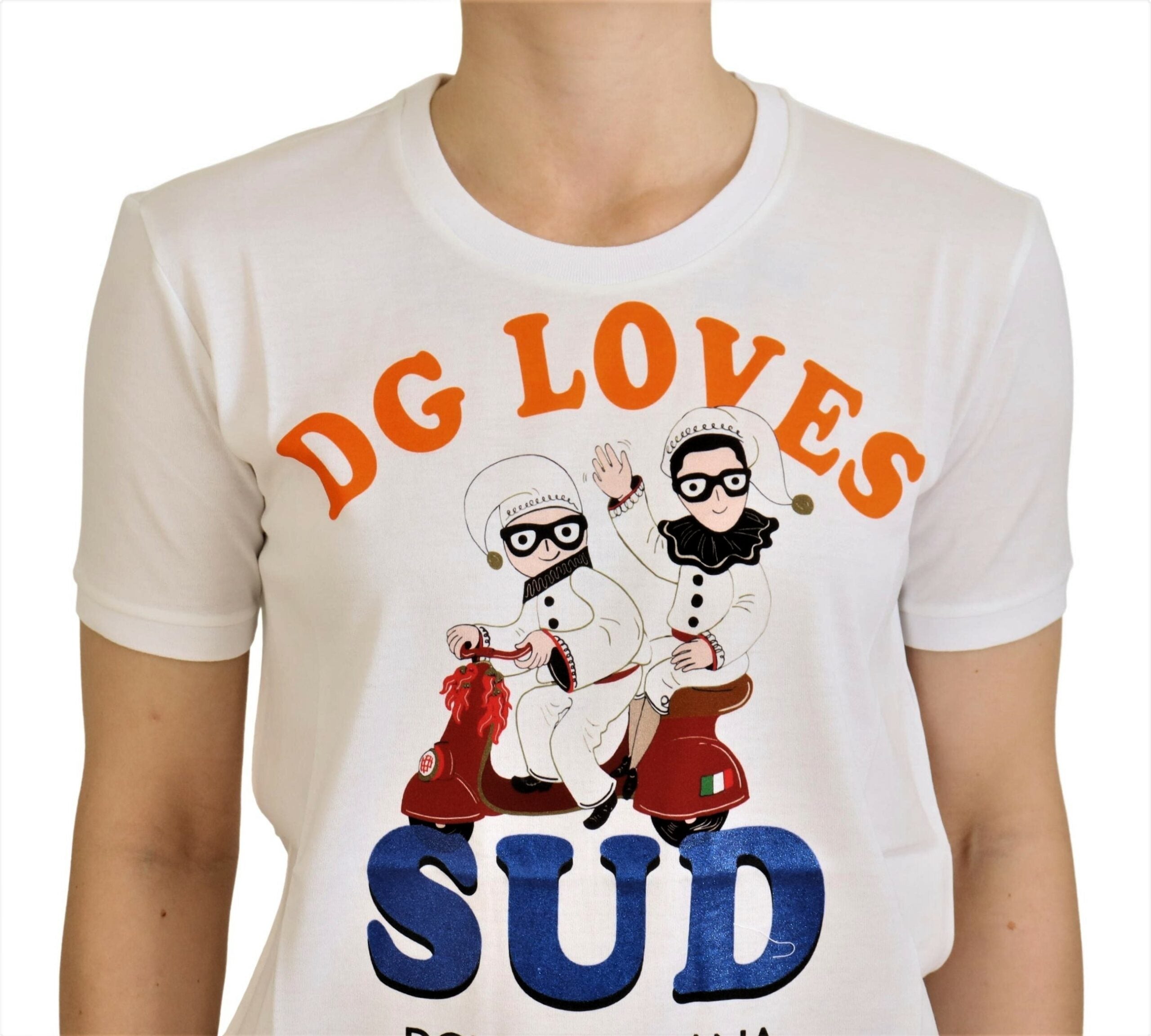 T-shirt Dolce & Gabbana in cotone bianco DG Loves SUD