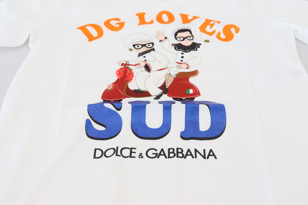 T-shirt Dolce & Gabbana in cotone bianco DG Loves SUD