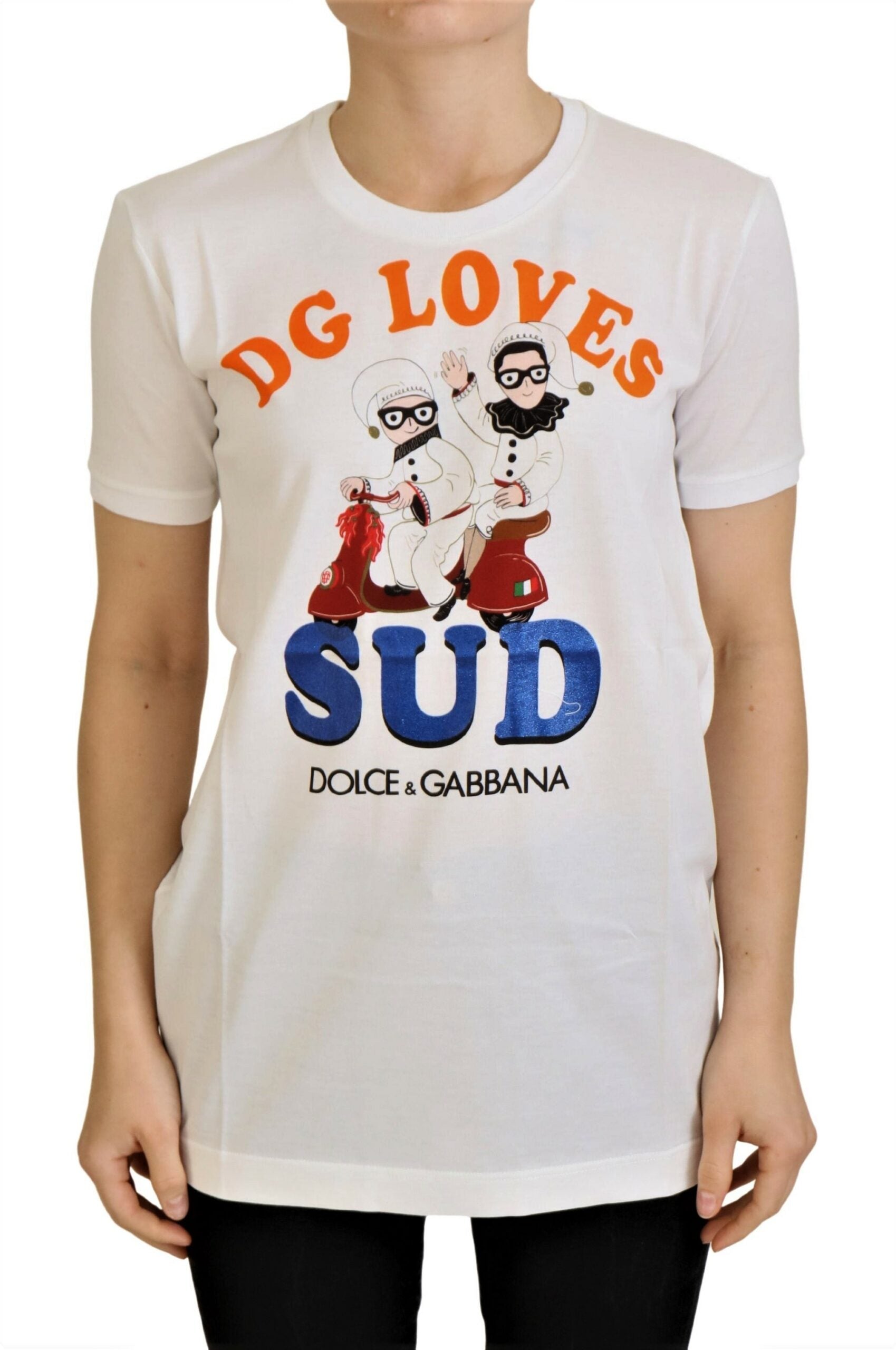 T-shirt Dolce & Gabbana in cotone bianco DG Loves SUD