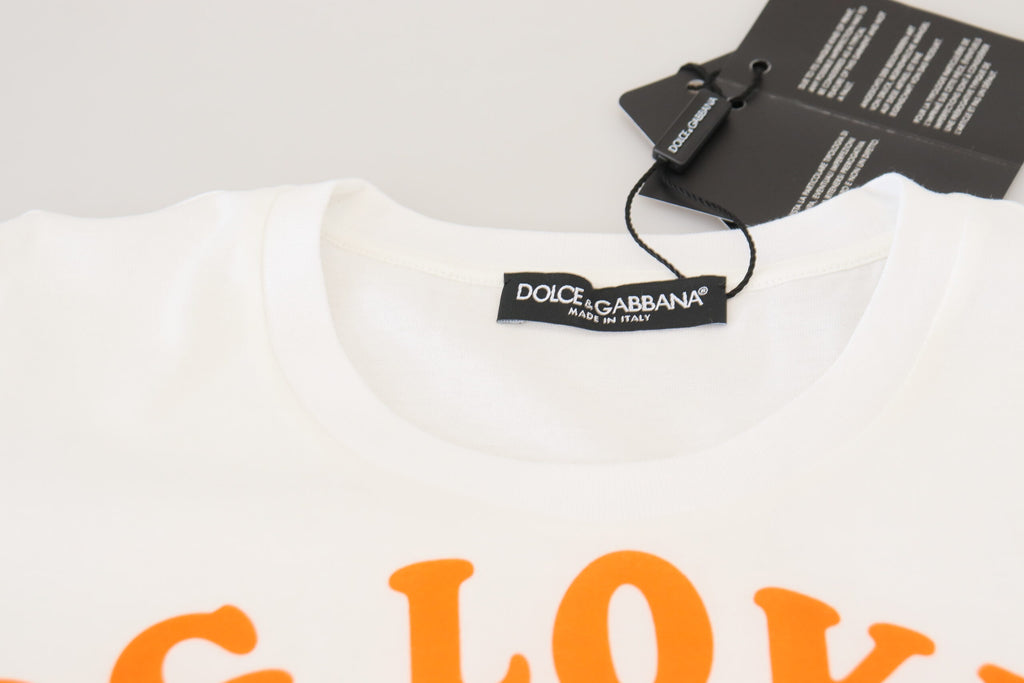 T-shirt Dolce & Gabbana in cotone bianco DG Loves SUD