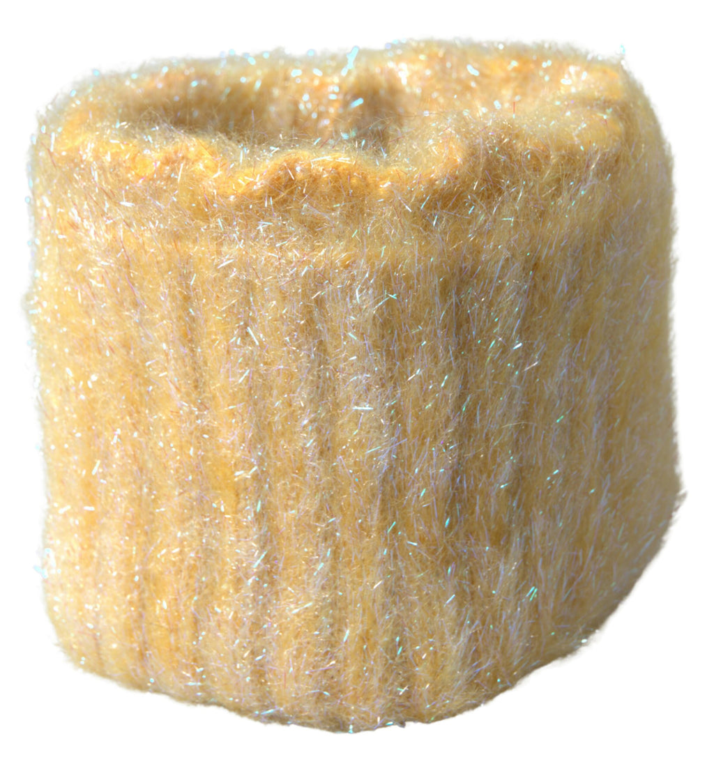 Dolce & Gabbana Sciarpa Scaldacollo in Poliestere Giallo e Mohair