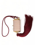 Borsetta Trucchi Mini con Specchietto e Nappina in Pelle Esotica Rosa Dolce & Gabbana