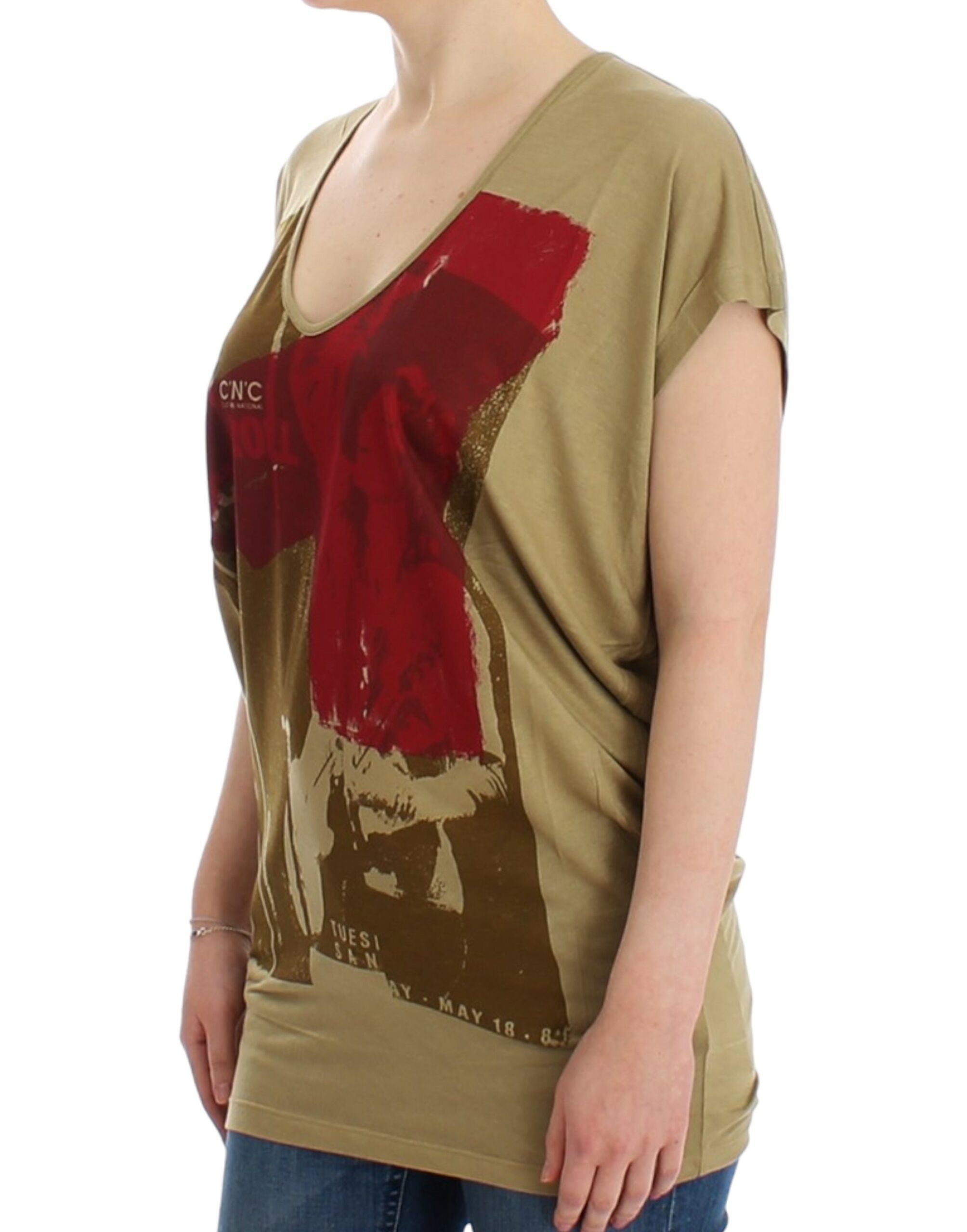 T-shirt a maniche corte Costume National con stampa verde
