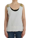Top smanicato Costume National bianco