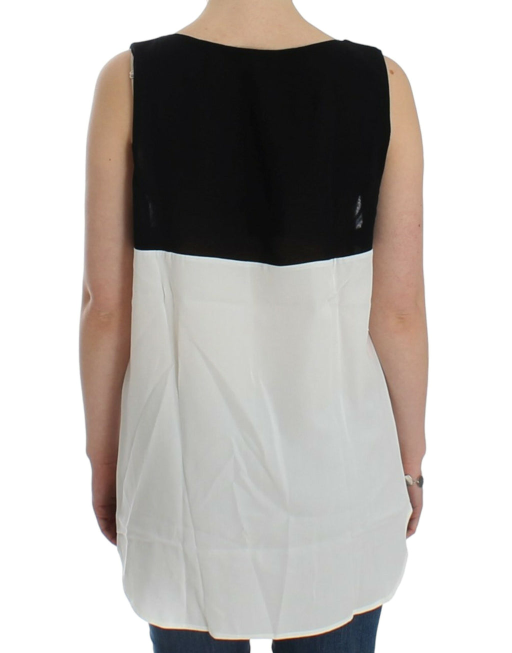 Top smanicato Costume National bianco