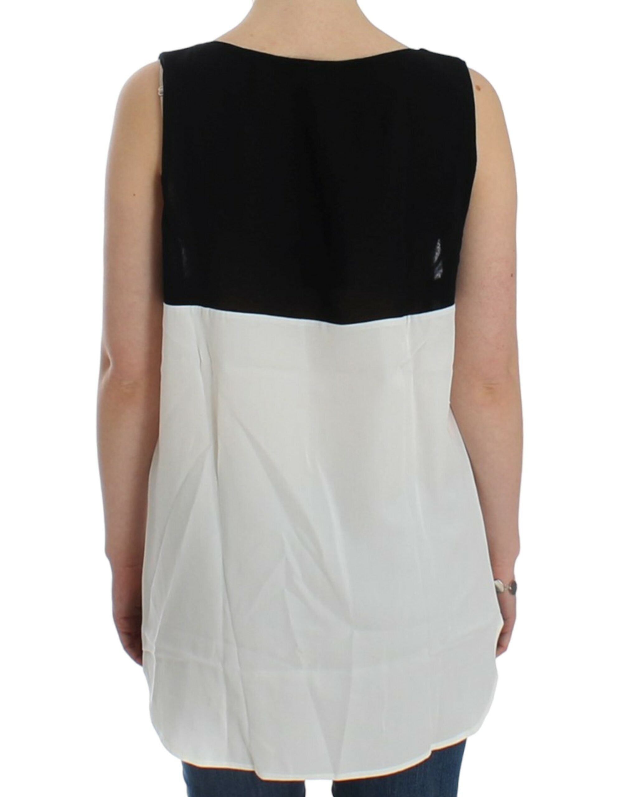 Top smanicato Costume National bianco