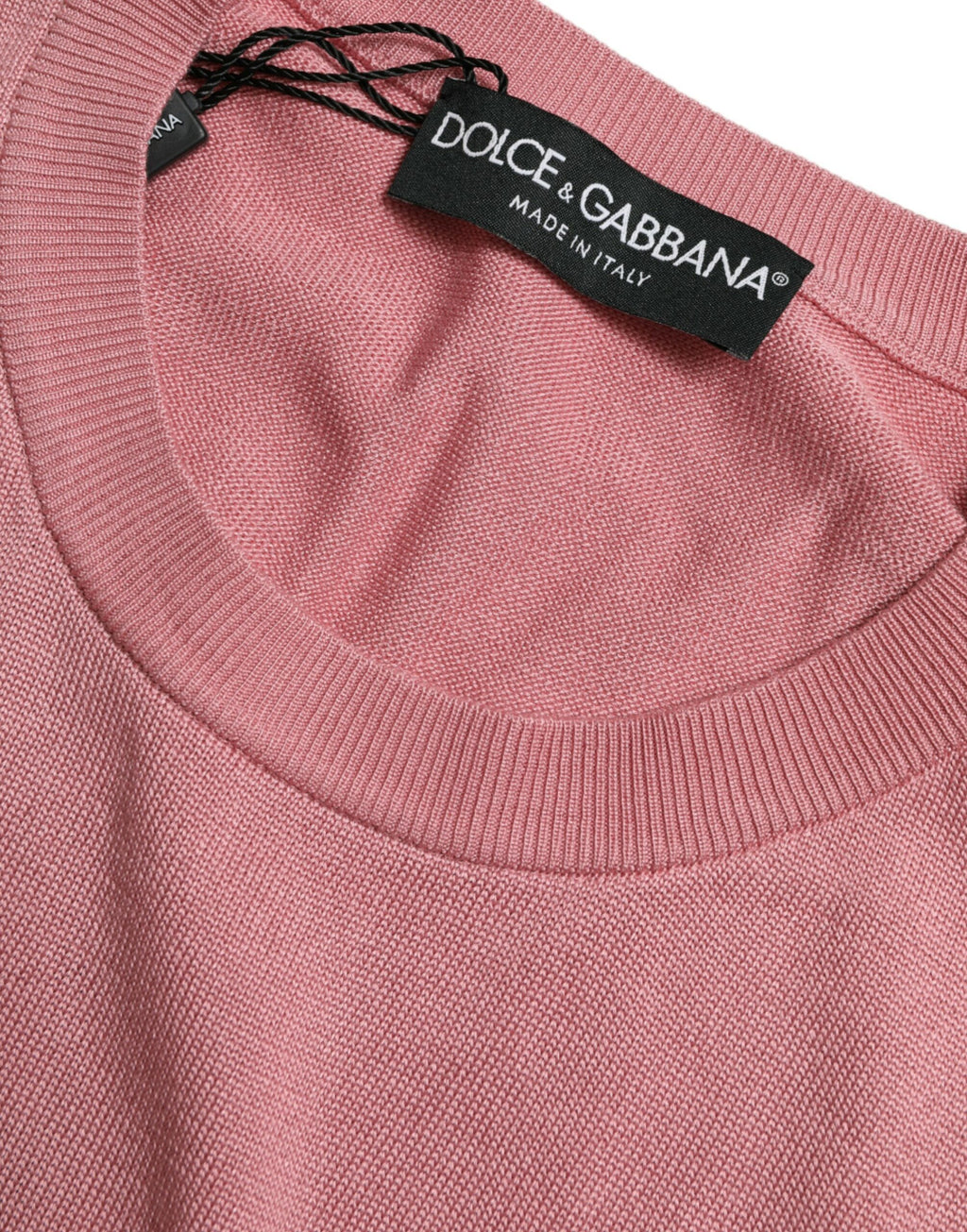 Top smanicato corto girocollo rosa Dolce & Gabbana