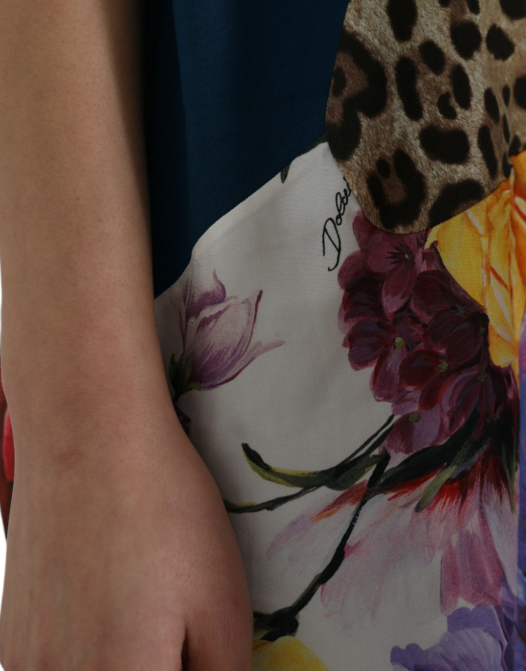 Blusa Top Dolce & Gabbana in Cotone Seta Patchwork Multicolore