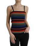 Top con spalline sottili a righe multicolori Dolce & Gabbana